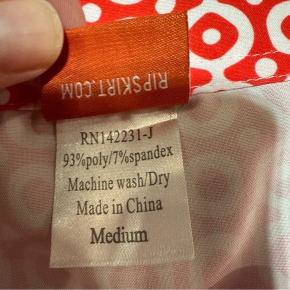 RipSkirt Hawaii Women's Length 1 Wrap Skirt Size Medium Dot Dot summer cover up - Picture 7 of 12